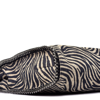 Stella McCartney Canvas Zebra Print Big Falabella Tote Black 7 of 8
