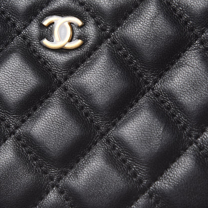 Chanel Lambskin Quilted Small Cosmetic Case Black 9 of 9