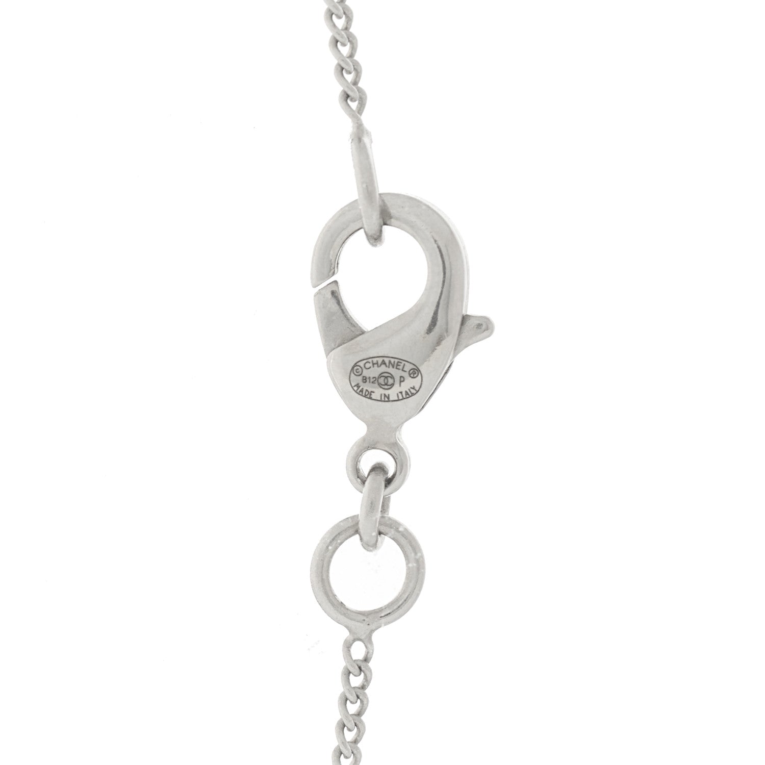 Chanel Crystal Timeless CC Necklace Silver 5 of 5