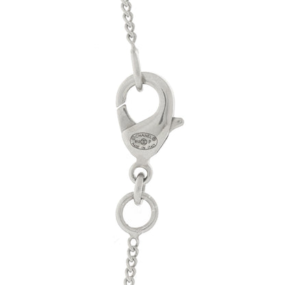 Chanel Crystal Timeless CC Necklace Silver 5 of 5
