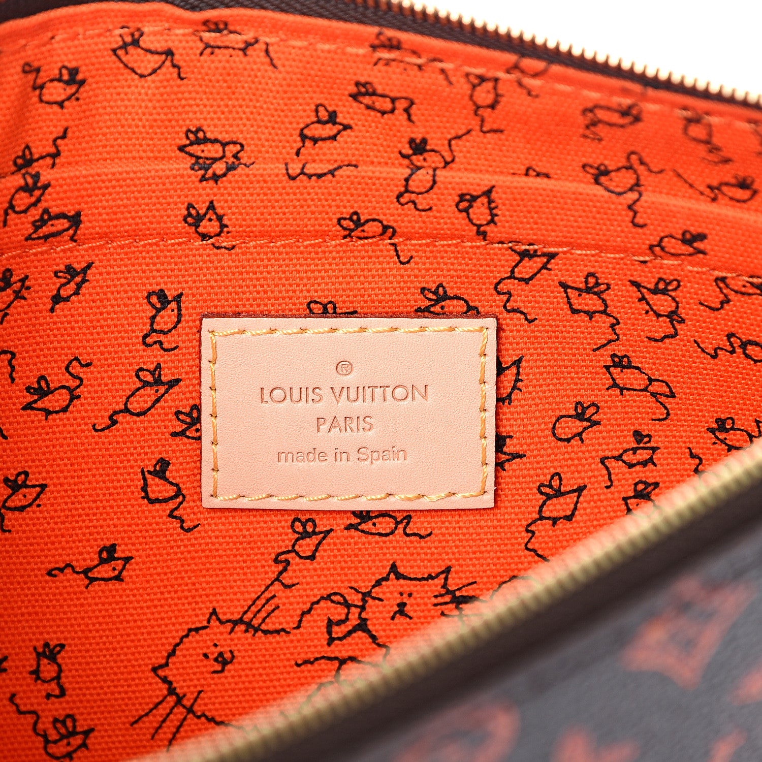 Louis Vuitton Catogram Neverfull MM GM Pochette Marron 5 of 6