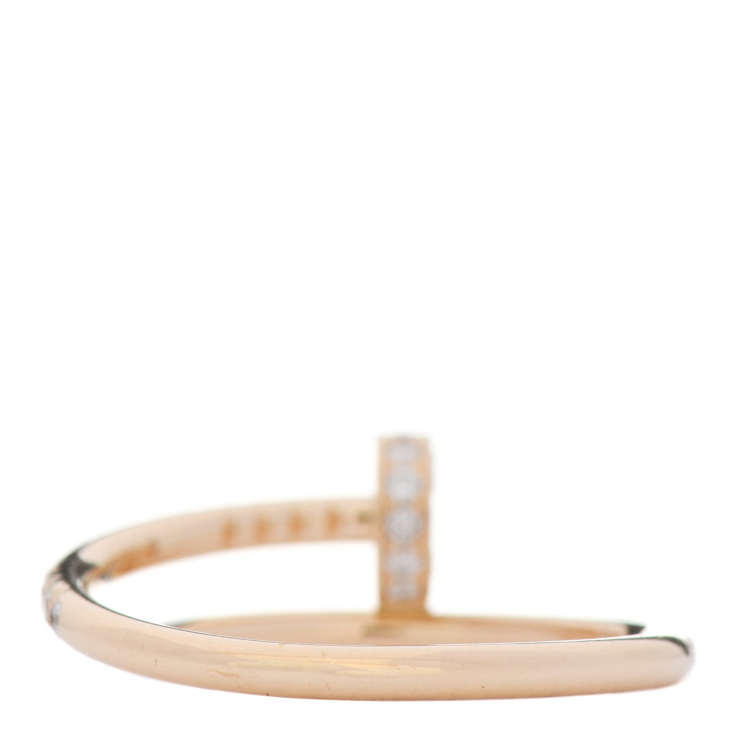 Cartier 18K Yellow Gold Diamond Juste Un Clou Paved Ring 55 7.25 2 of 5