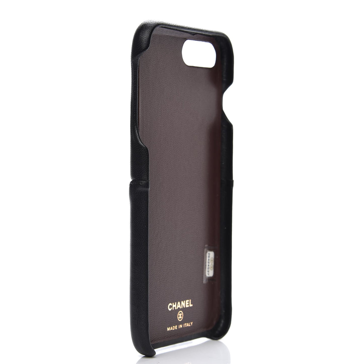 Lambskin Quilted iPhone 7/8 Coco Tech Case Black