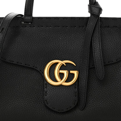 Gucci Calfskin Small GG Marmont Top Handle Bag Black 8 of 18