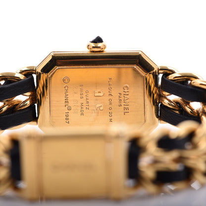 Chanel Stainless Steel Lambskin 20mm Chain Premiere Quartz Watch Gold L 13 of 14