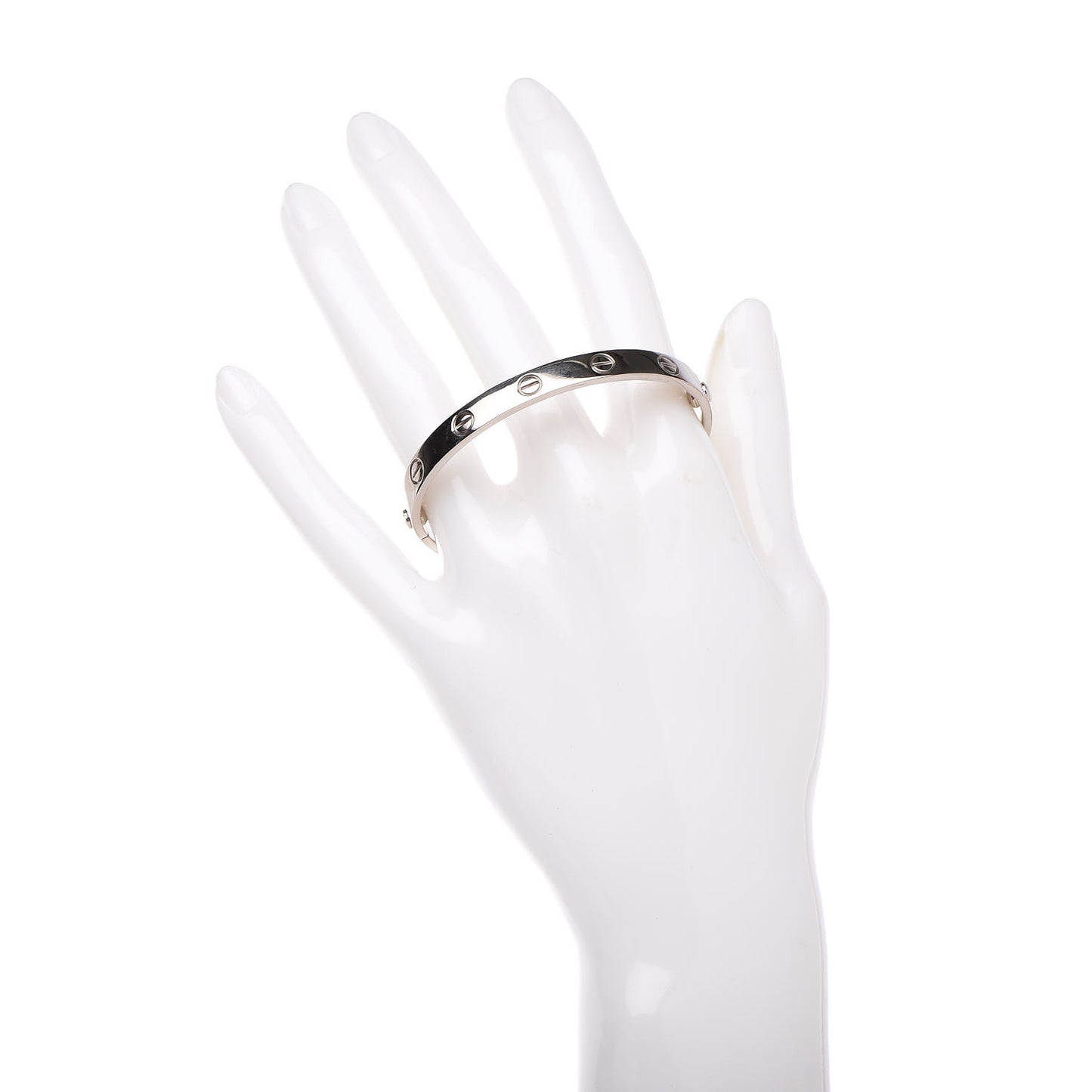 18K White Gold LOVE Bracelet 16