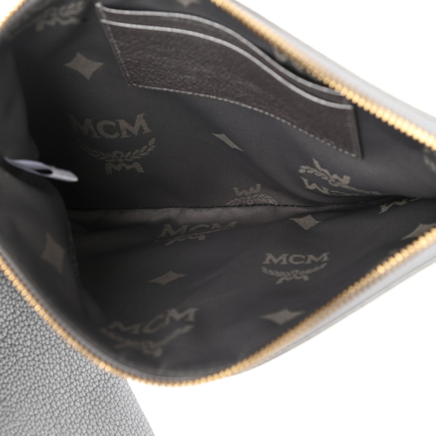 Metallic Visetos Zip Pouch Set Silver
