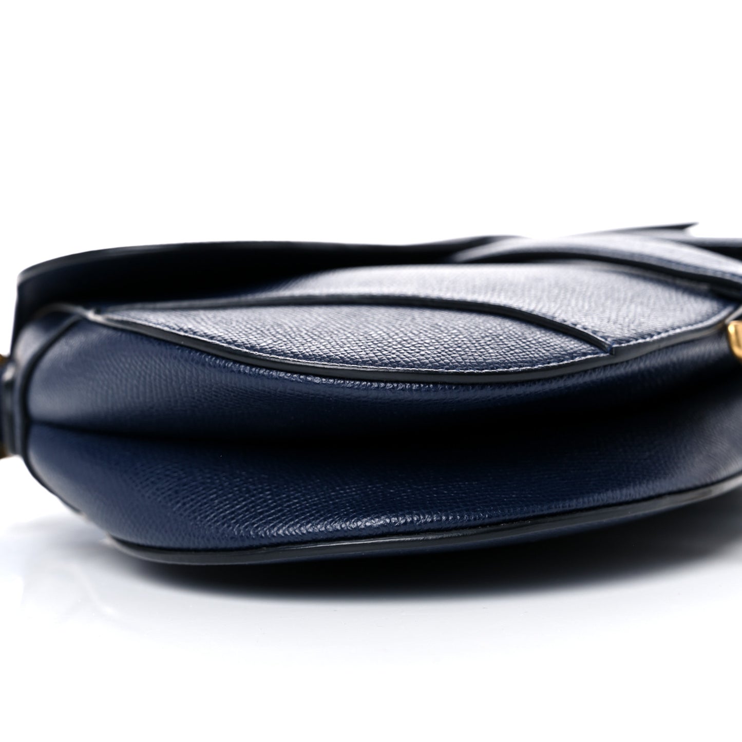 Grained Calfskin Saddle Bag Navy