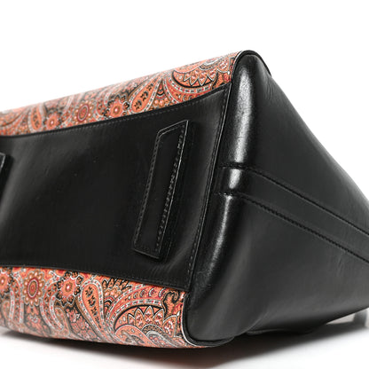 Givenchy Textured Coated Canvas Paisley Print Small Antigona Black 9 of 10
