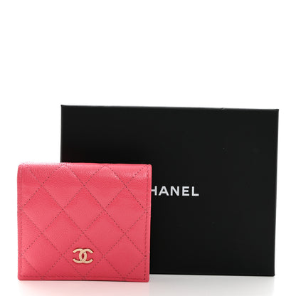 Chanel Caviar Quilted Compact Bifold Wallet Pink 9 of 9