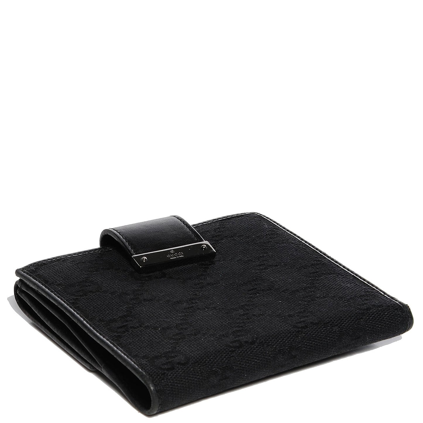 Monogram Compact Wallet Black