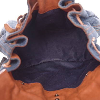 Miu Miu Ostrich Denim Hobo 4 of 10