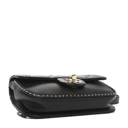 Chanel Caviar Quilted Studded Flap Waist Bag Black 4 of 10