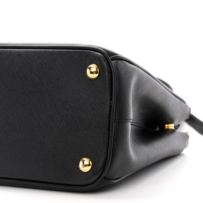 Prada Saffiano Small Galleria Double Zip Tote Black 10 of 16