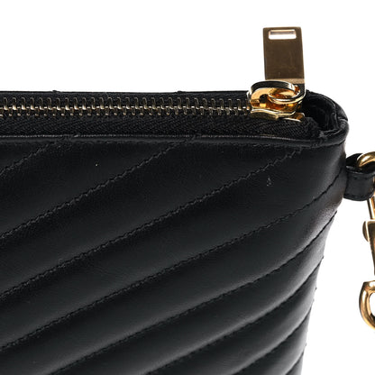 Saint Laurent Calfskin Matelasse Chevron Monogram A5 Wristlet Black 11 of 11