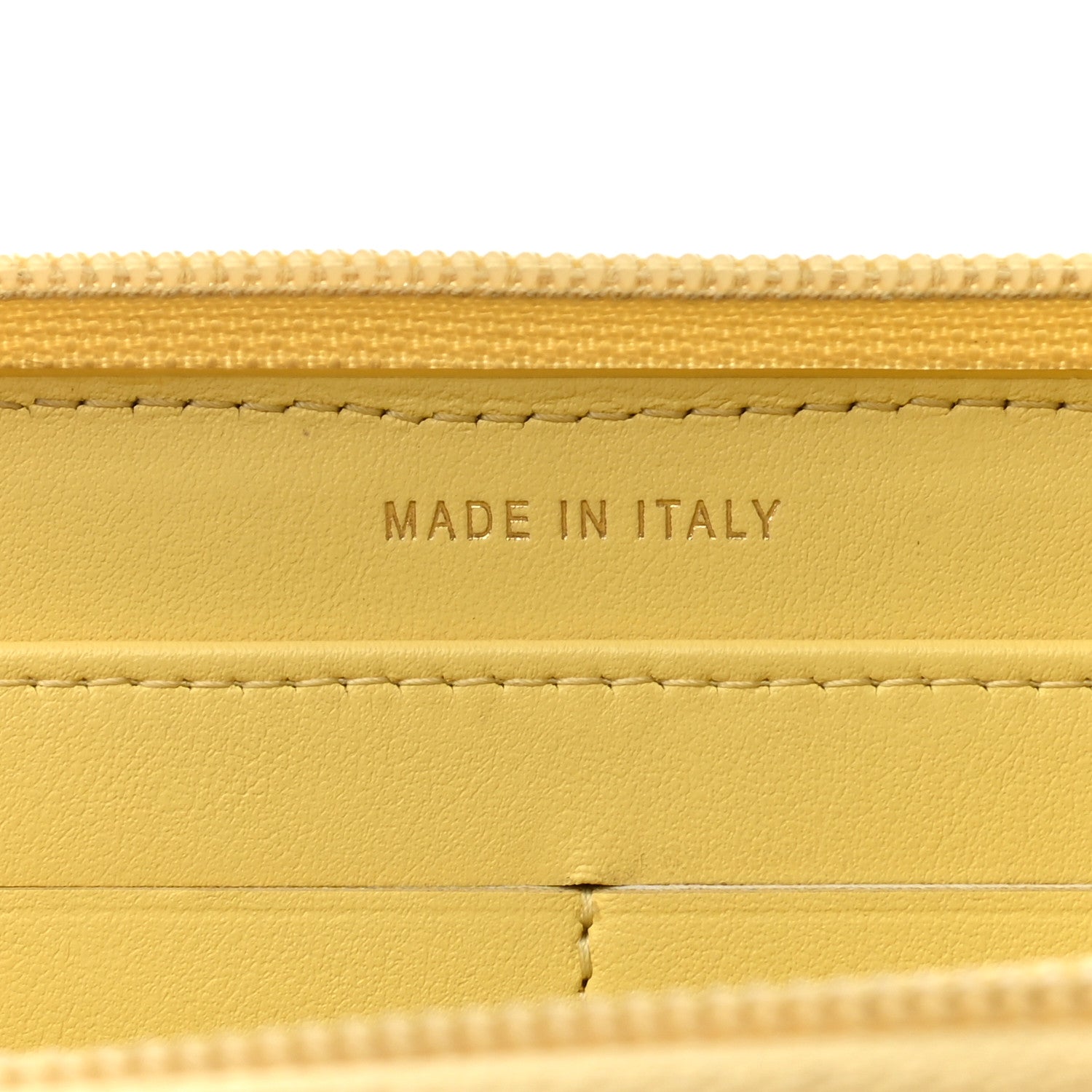 Chanel Caviar Chevron Quilted Zip Around Boy Wallet Yellow 6 of 8