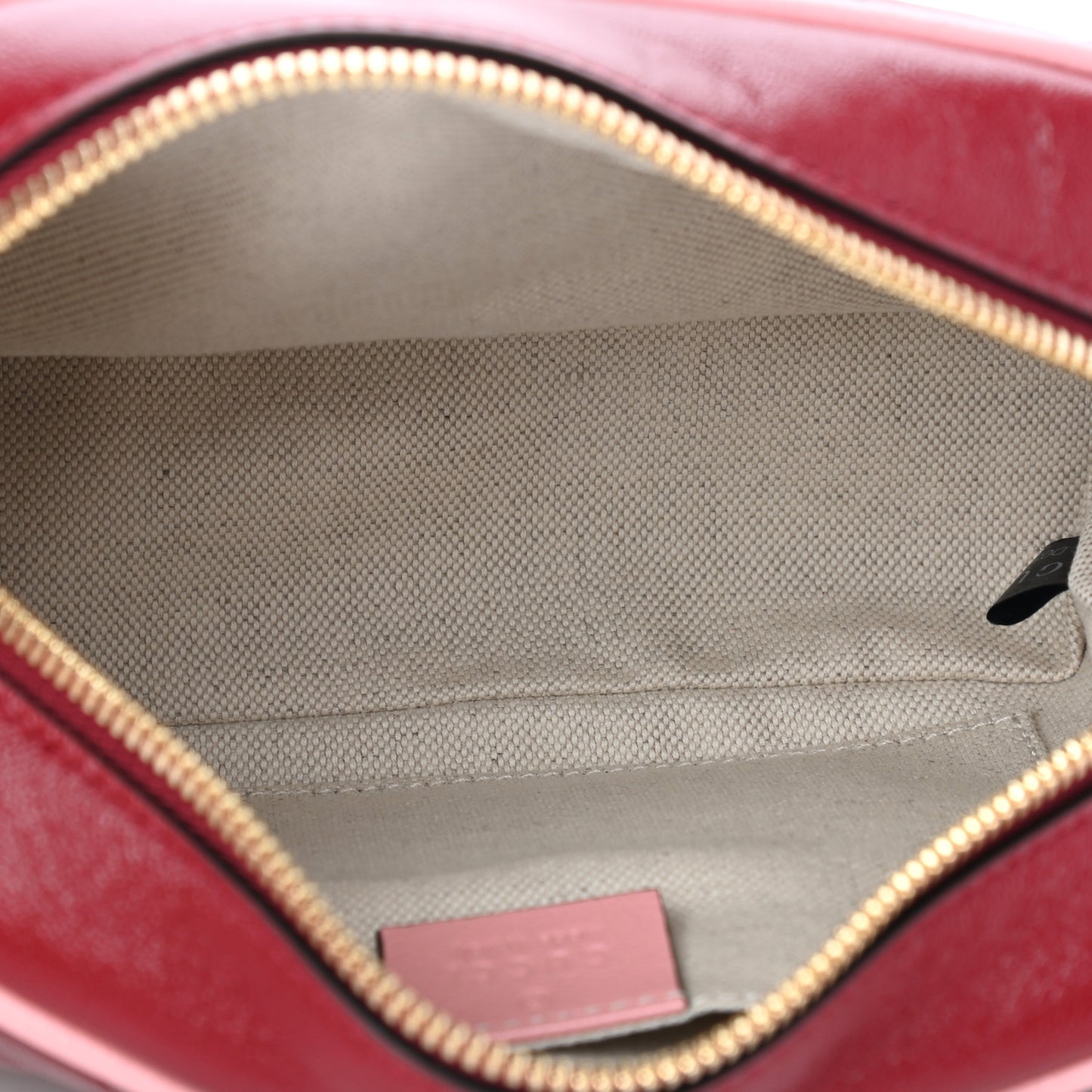 Azalea Calfskin Enamel Matelasse Diagonal Small Torchon GG Marmont Chain Shoulder Bag New Cherry Red Wild Rose