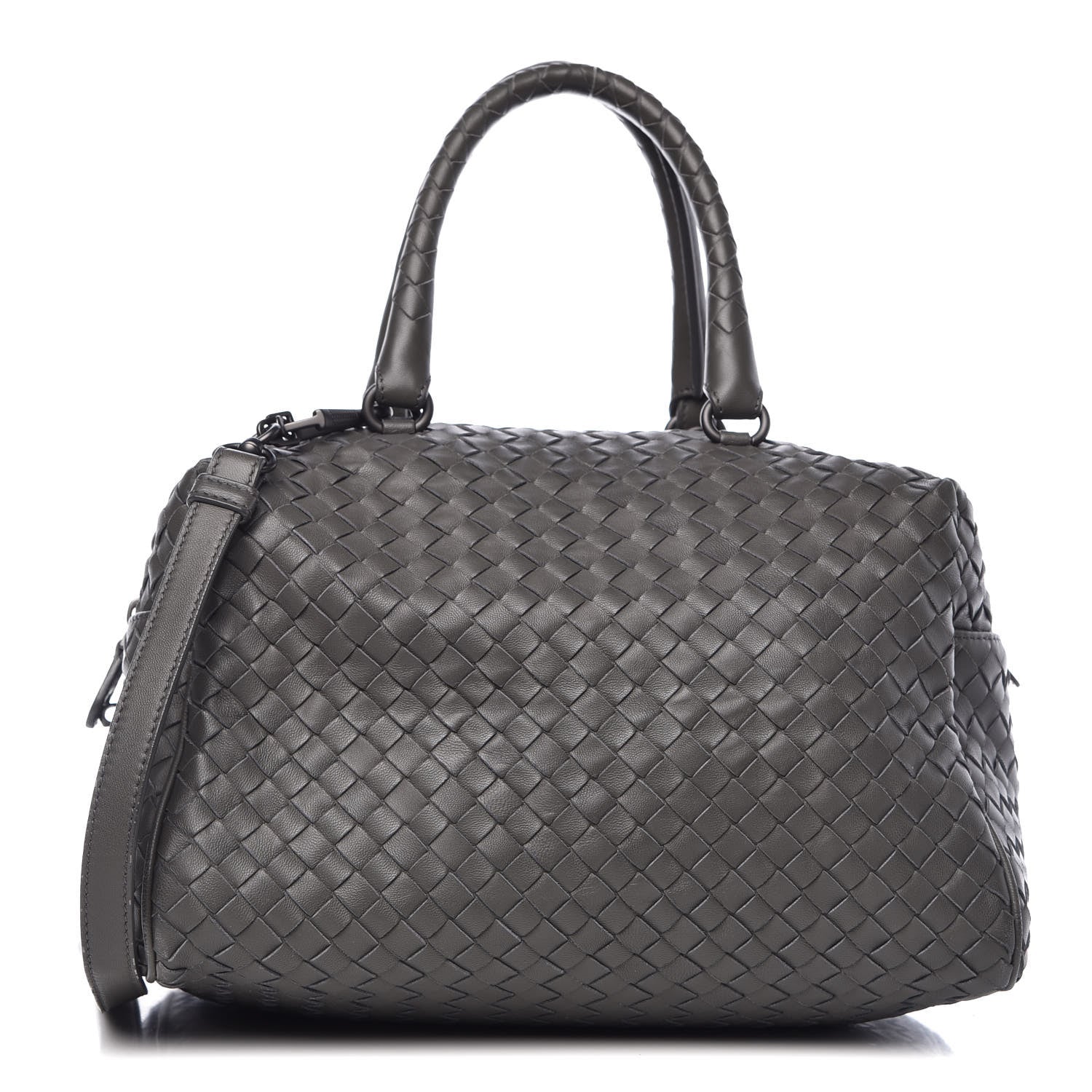 Bottega Veneta Nappa Intrecciato Top Handle Bag Grey 1 of 10