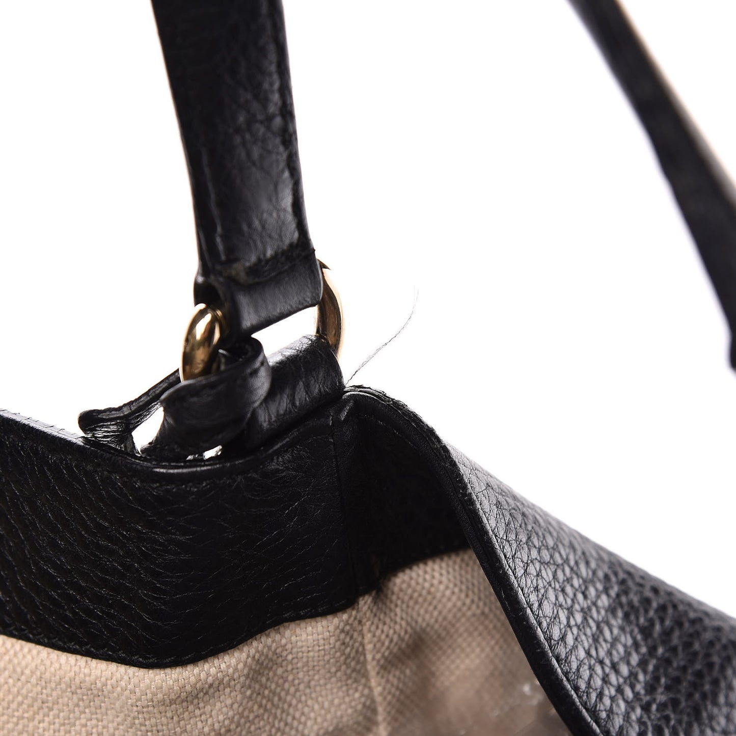 Pebbled Calfskin Large Soho Shoulder Bag Black