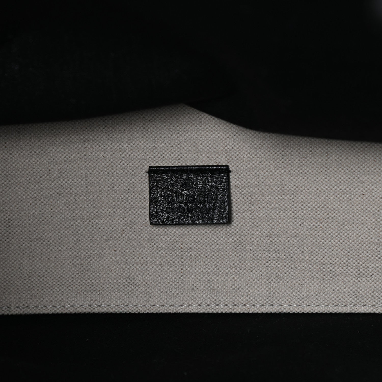 Gucci Patent Canvas Frame Logo Vertical Tote Black Crop 6 of 9