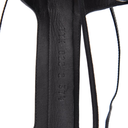 Valentino Garavani Calfskin Rockstud Knee-High Gladiator Sandals 37.5 Black 8 of 9