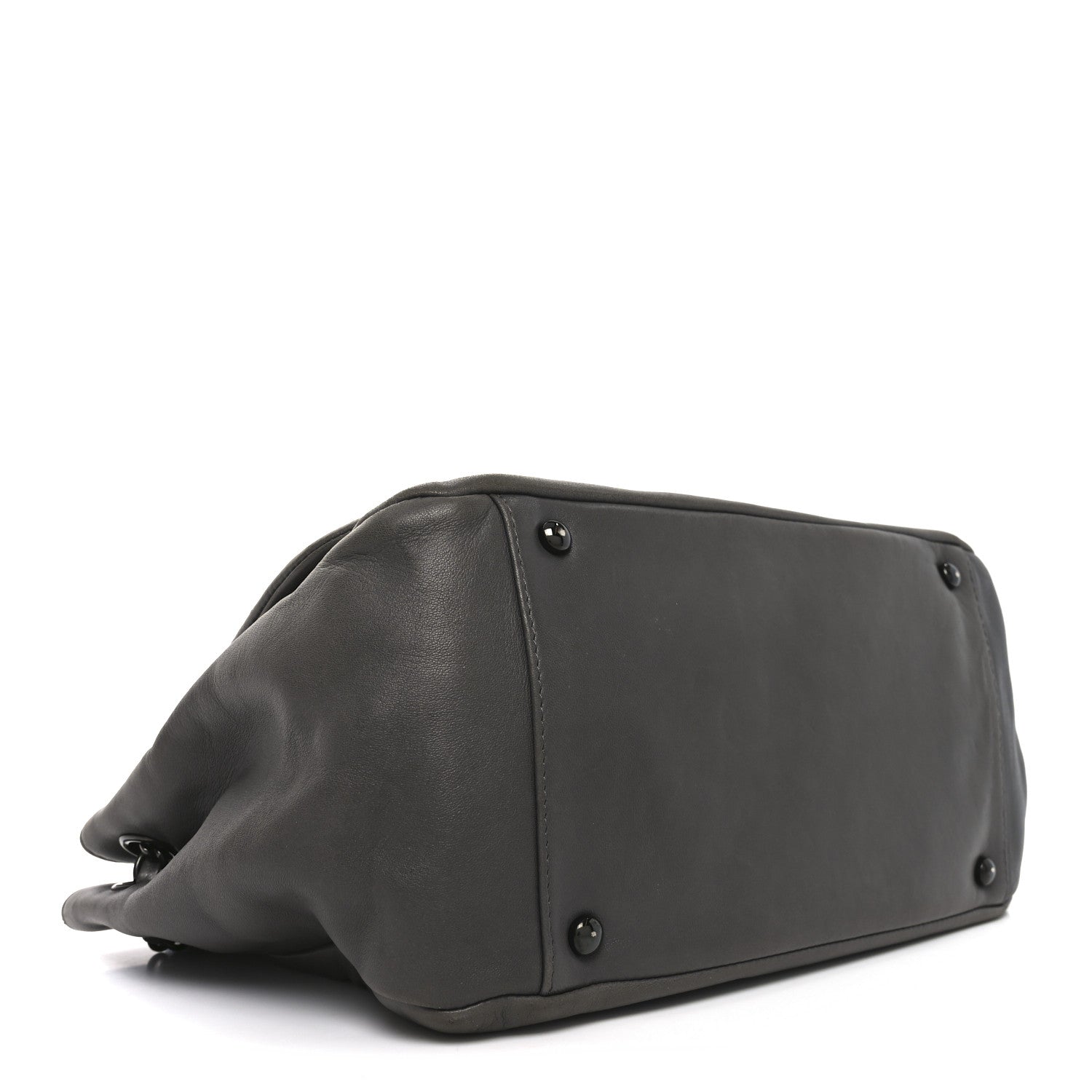 Chanel Lambskin Studded Accordion CC Flap Grey 4 of 10