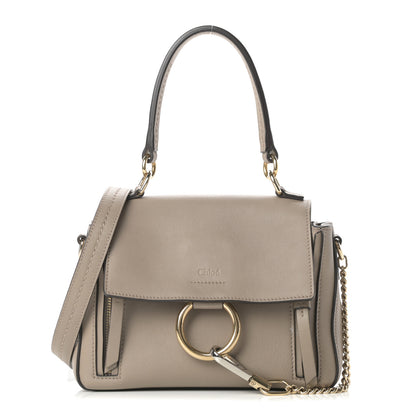 Chloe Calfskin Mini Faye Day Shoulder Bag Motty Grey 1 of 11