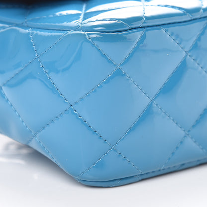 Chanel Patent Quilted Mini Rectangular Flap Turquoise 8 of 11