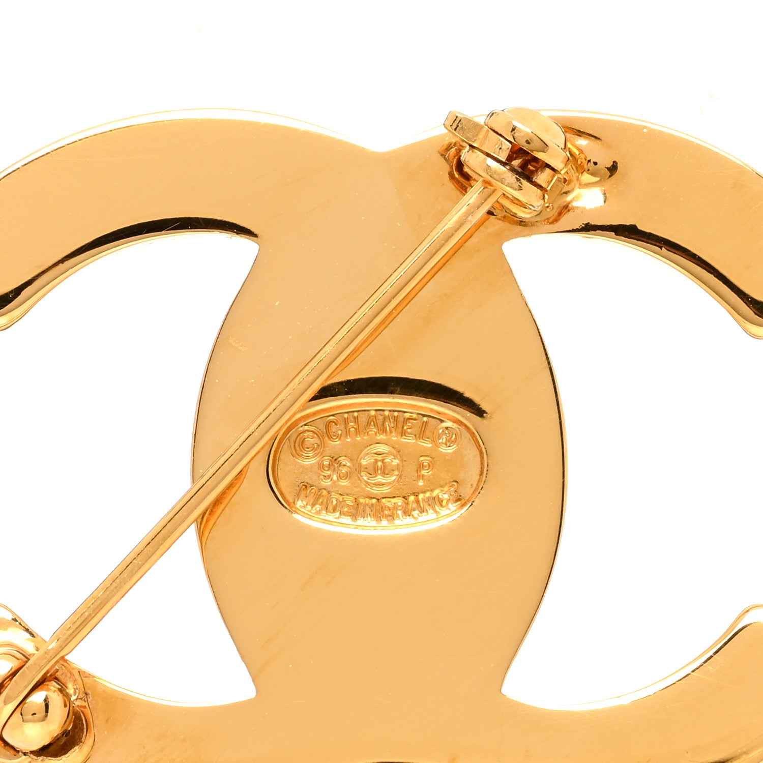 Chanel Metal CC Turn Lock Brooch Gold 3 of 4