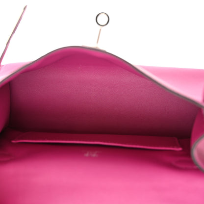 Hermes Swift Kelly Pochette Clutch Rose Pourpre 5 of 11
