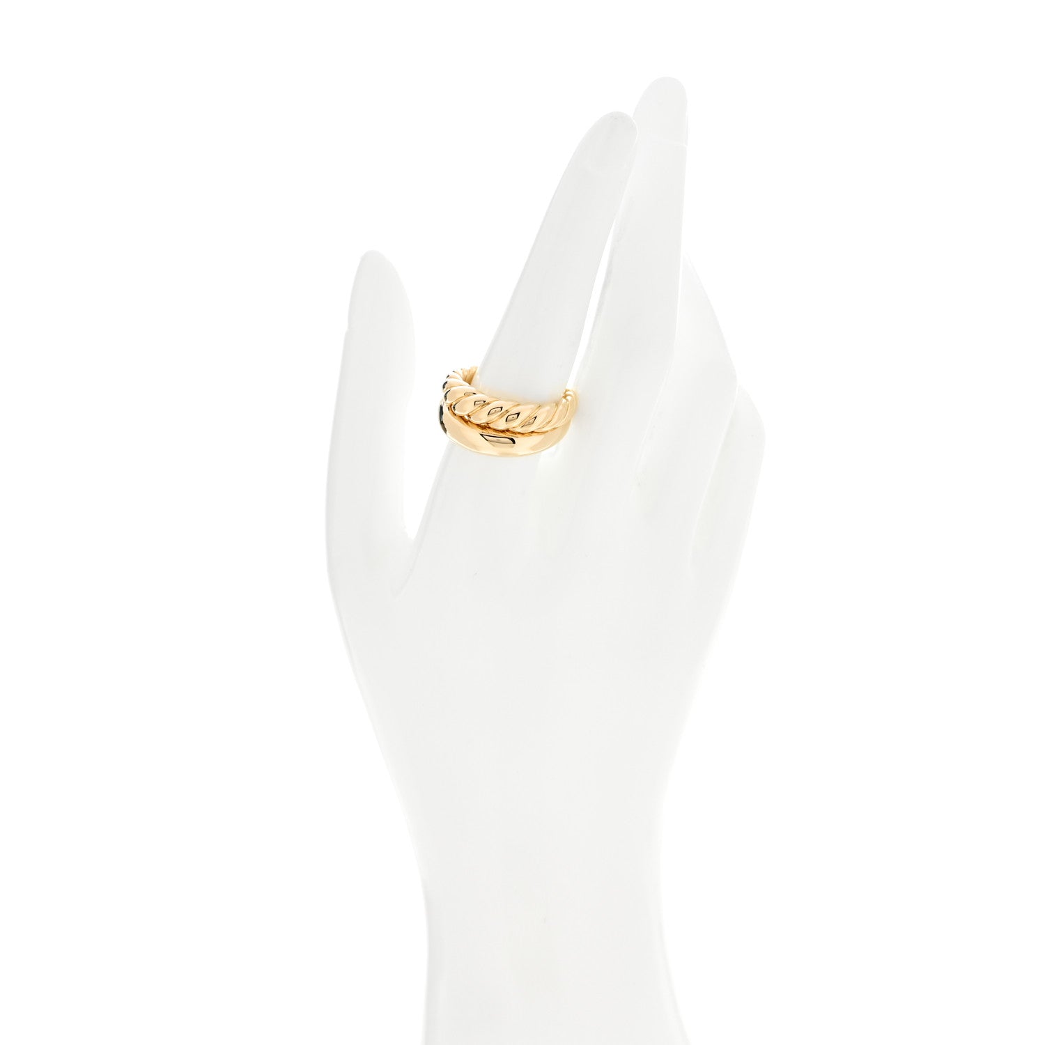 David Yurman 18K Yellow Gold Pure Form Stack Rings 60 9 2 of 6