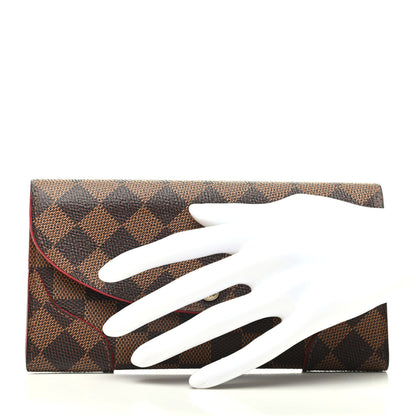 Louis Vuitton Damier Ebene Caissa Wallet Cherry 2 of 9