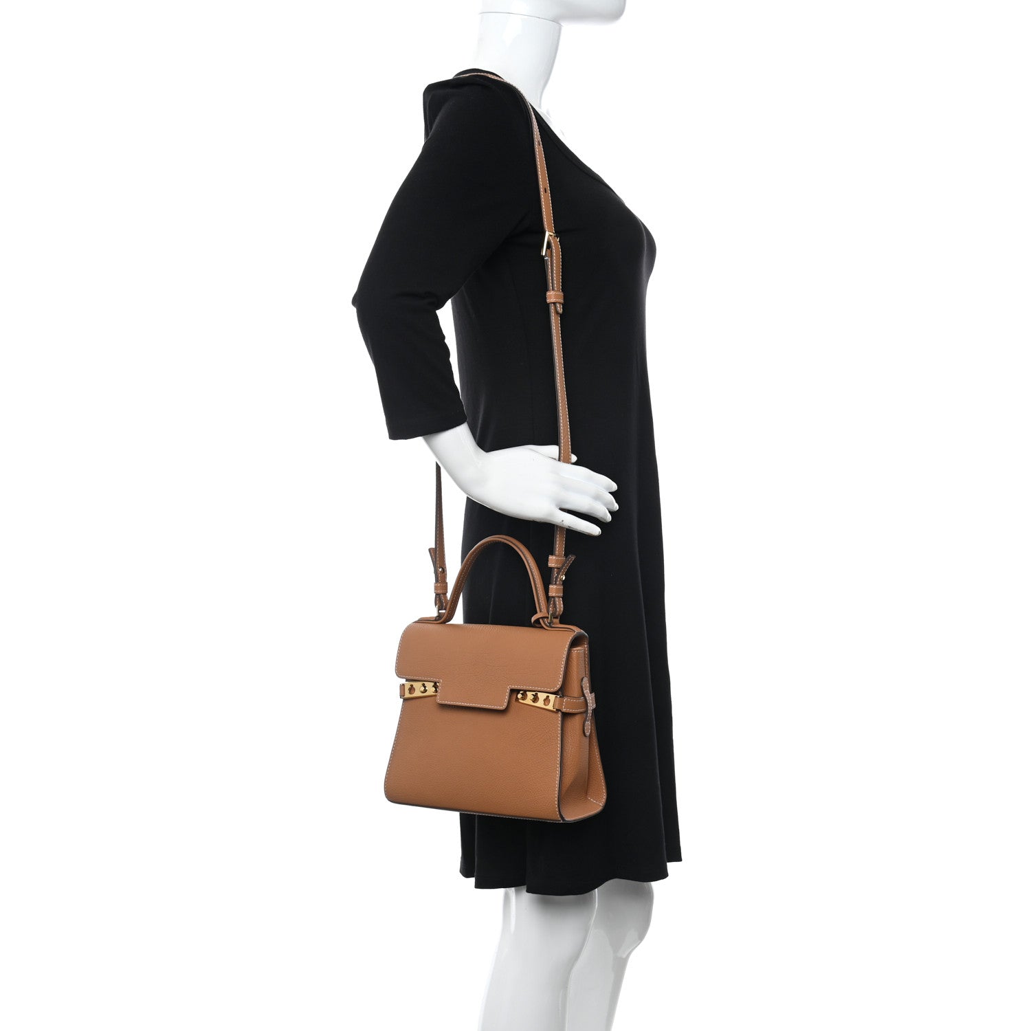 Delvaux Crispy Calfskin Mini Tempete Satchel Vegetal 2 of 10