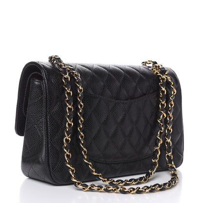 Chanel Caviar Quilted Medium Double Flap Black 3 of 10
