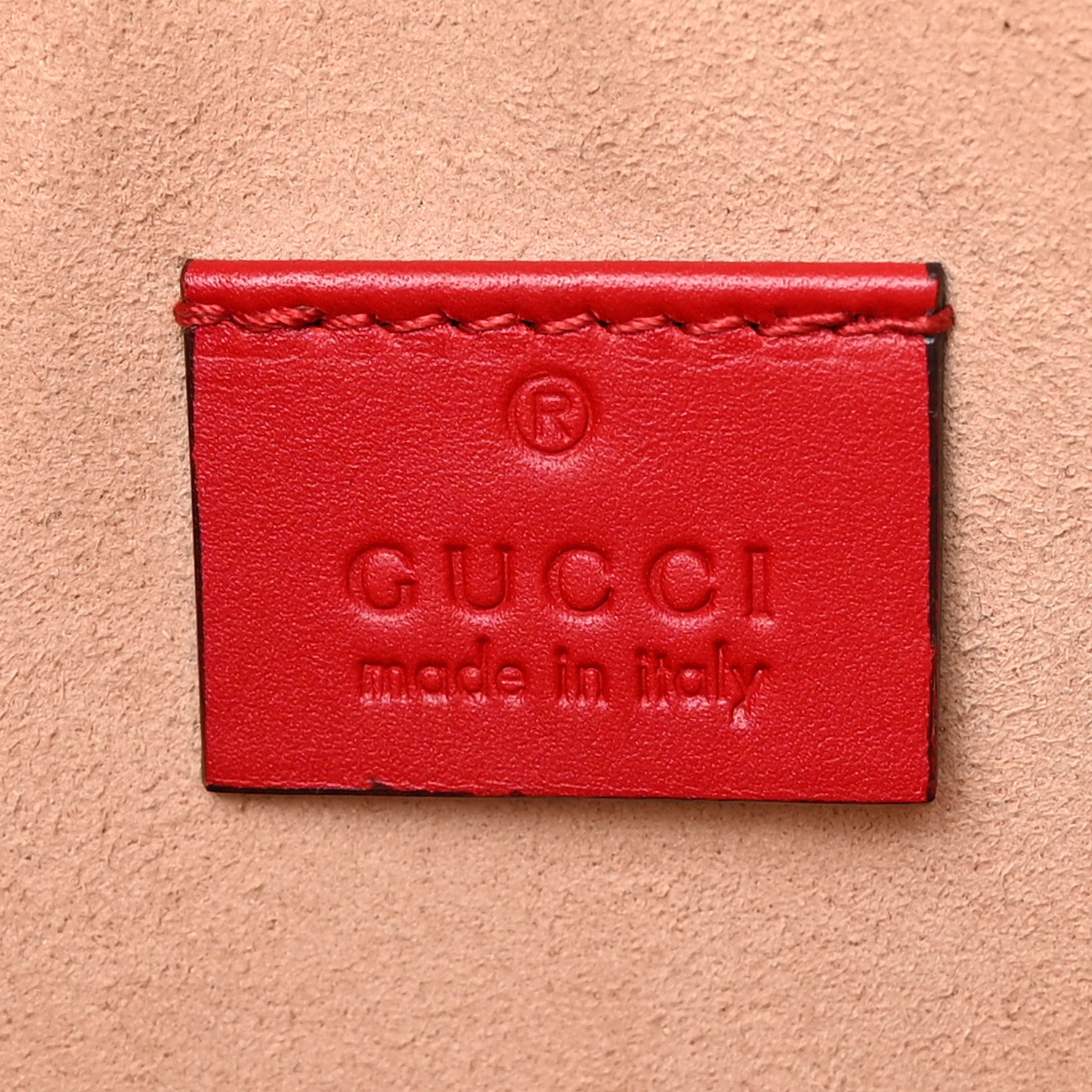 Gucci Calfskin GucciGhost Print Pouch Hibiscus Red 6 of 13