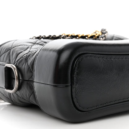 Chanel Aged Calfskin Quilted Small Gabrielle Hobo Black 9 of 11