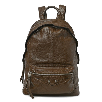 Balenciaga Agneau Classic Silver Hardware Backpack Brown 1 of 20