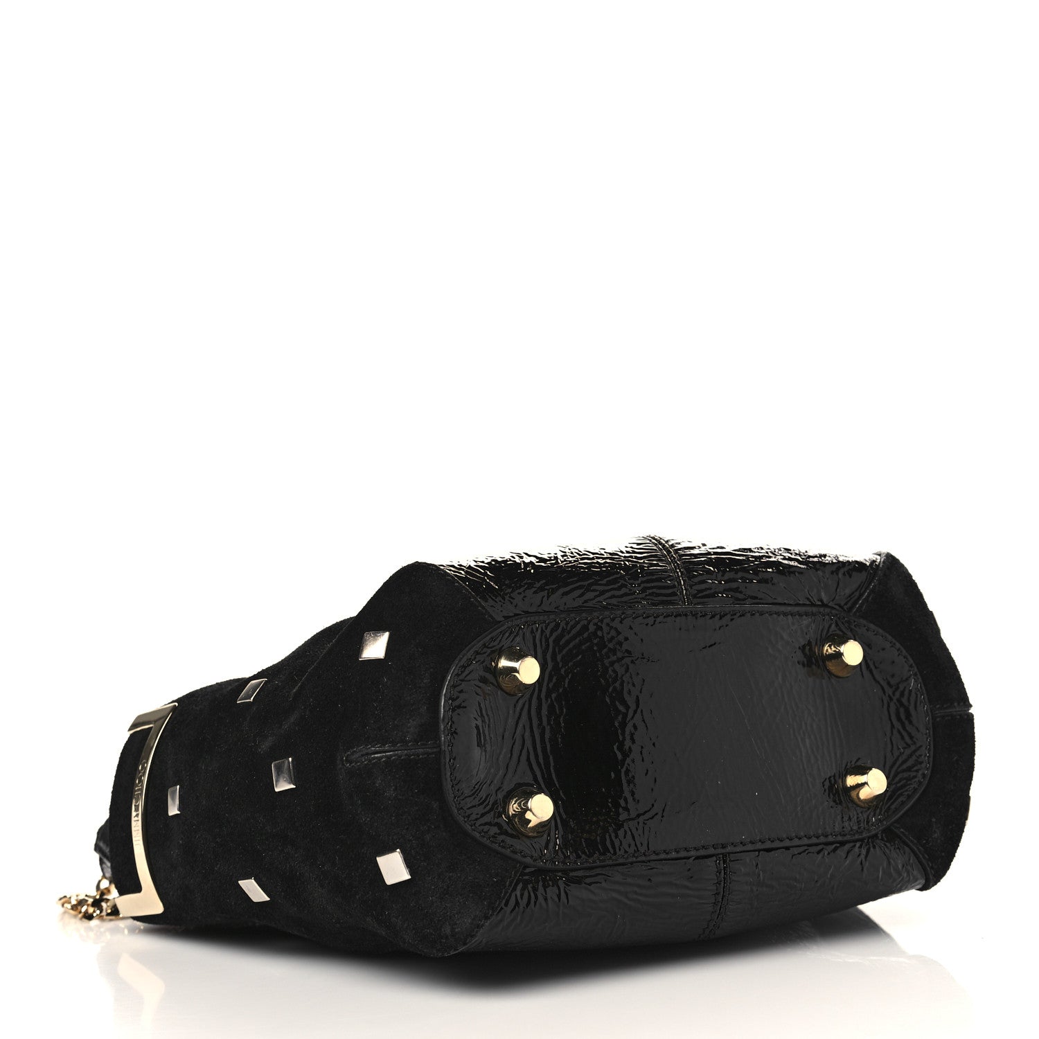 Jimmy Choo Crinkled Patent Small Anabel Crossbody Black 3 of 5