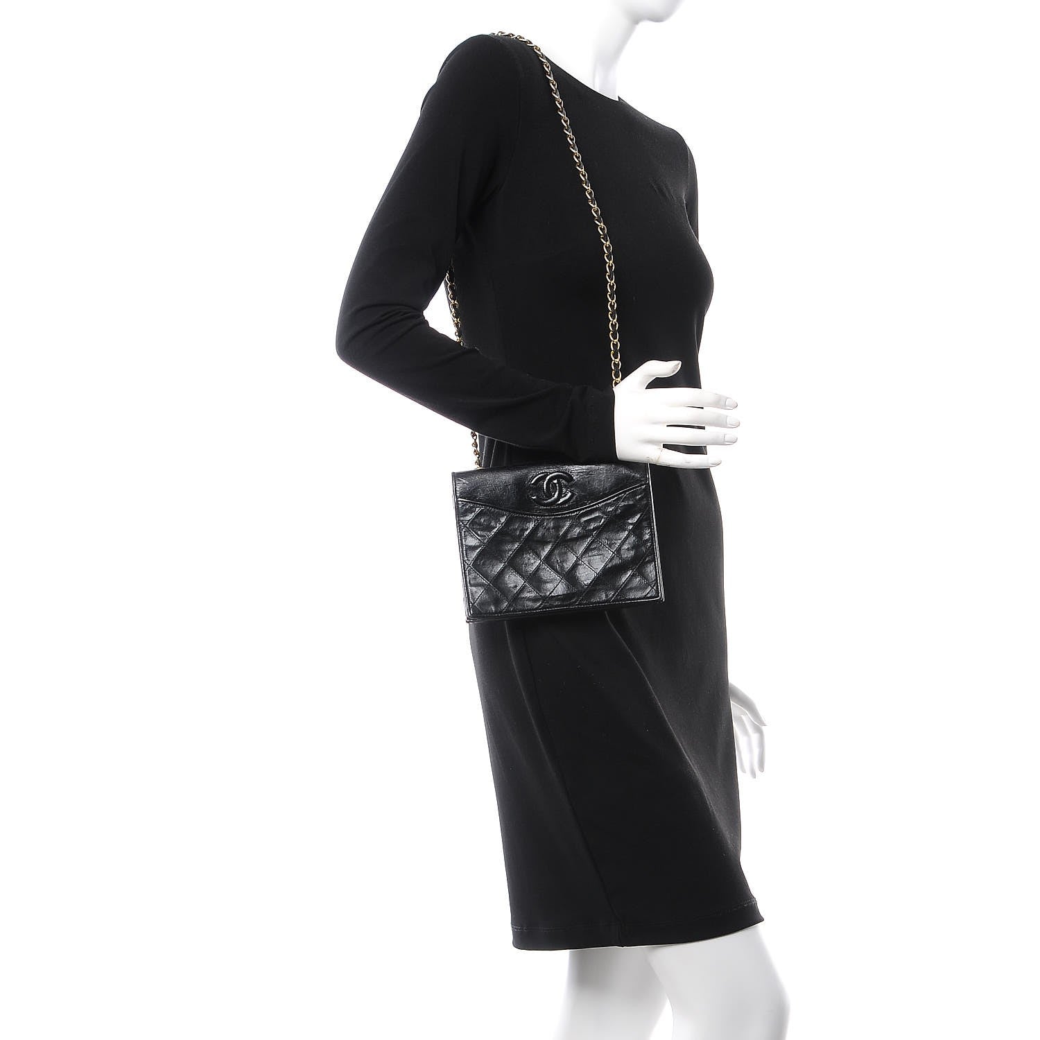 Chanel Lambskin Quilted Small Single Flap Black 2 of 13