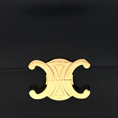 Celine Shiny Calfskin Medium Triomphe Black 7 of 9