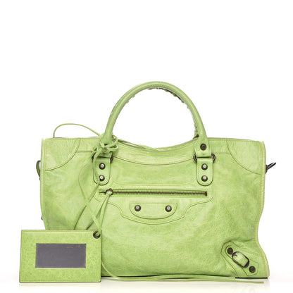 Balenciaga Agneau Classic Hardware City Lime Green 1 of 8