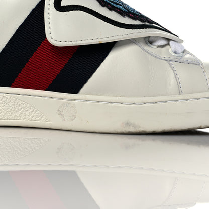 Gucci Calfskin Ayers Embroidered Web Mens Ace Removable Patches High Top Sneakers 7.5 White 12 of 14