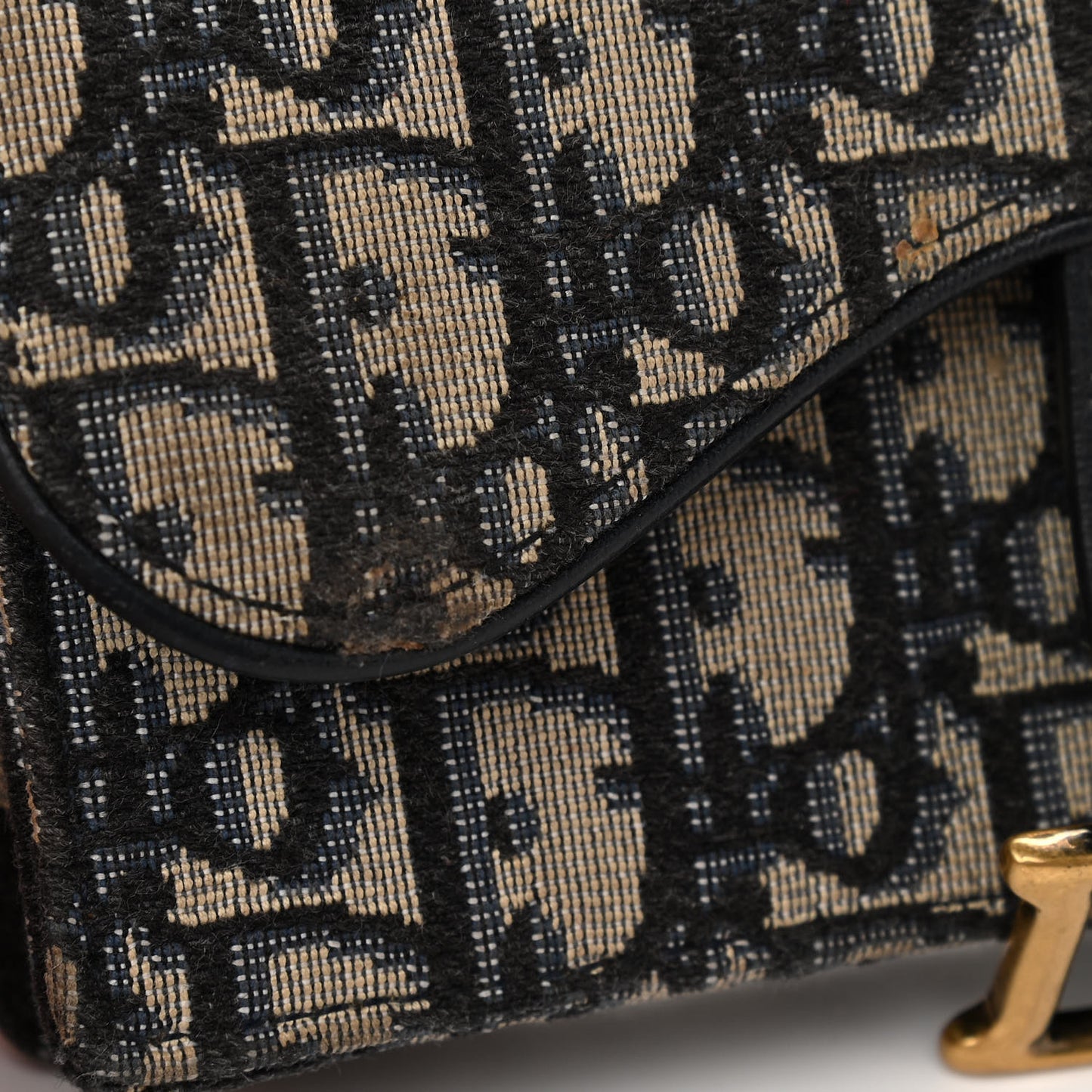 Oblique Saddle Belt Bag Blue