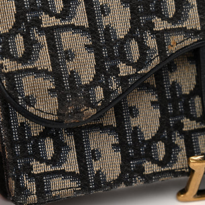 Christian Dior Oblique Saddle Belt Bag Blue 10 of 11