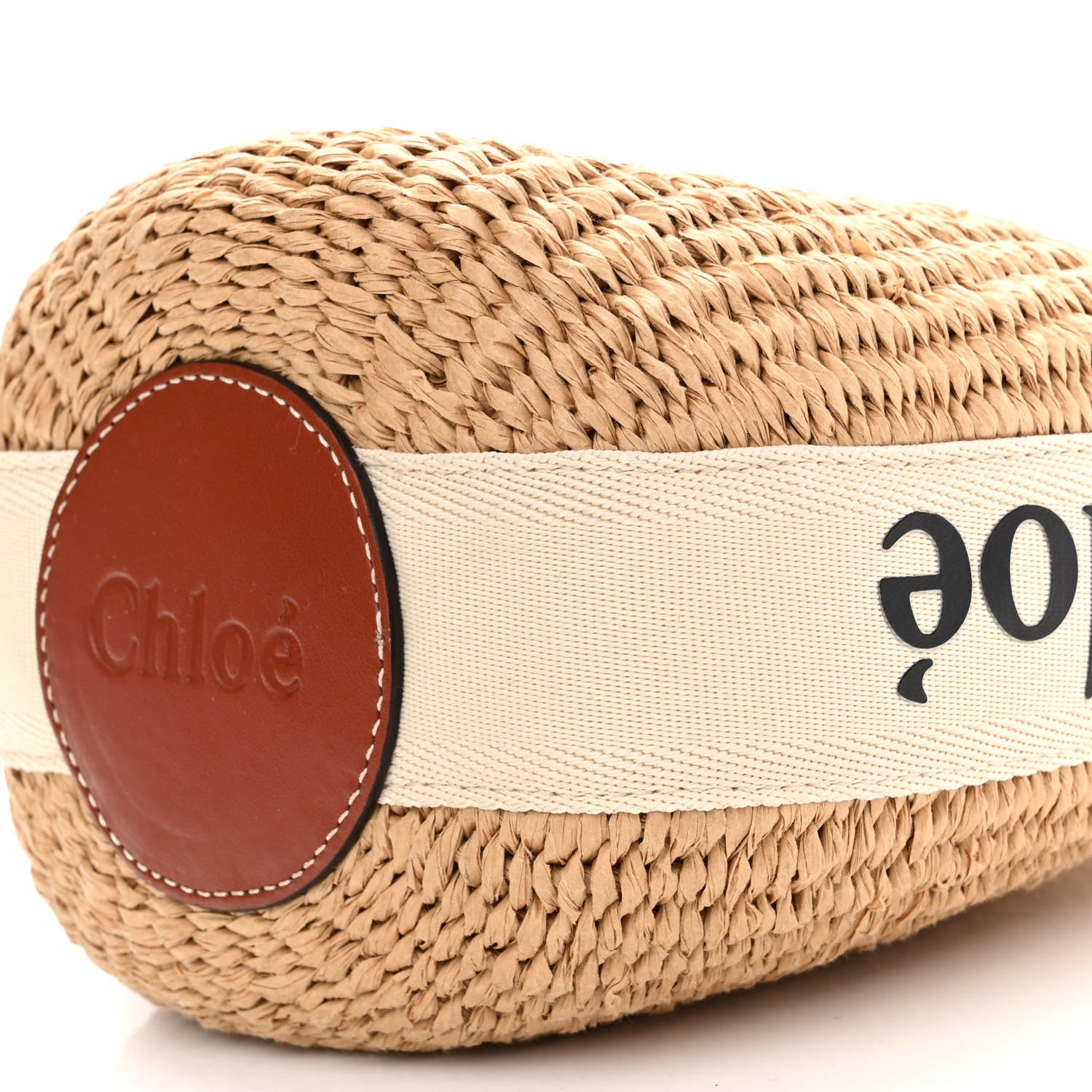 Chloe Raffia Calfskin Small Woody Basket Bag Brown 10 of 10