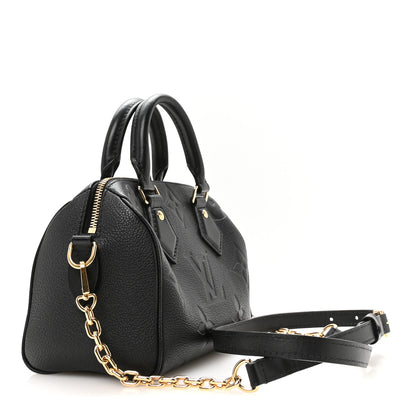 Louis Vuitton Empreinte Monogram Giant Speedy Bandouliere 20 Black 3 of 10