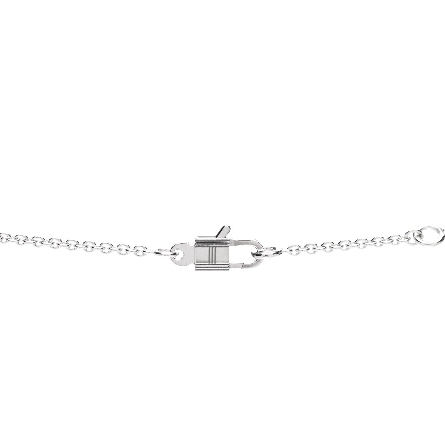 Hermes 18K White Gold Diamond Constance Amulettes Pendant Necklace 4 of 5