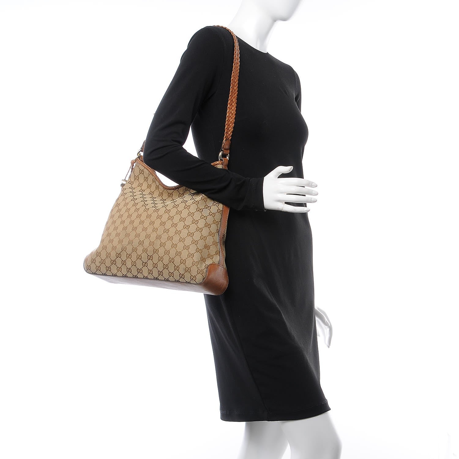 Gucci Monogram Medium Marrakech Hobo Brown 2 of 10