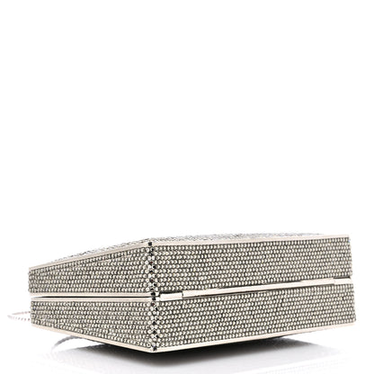 Judith Leiber Swarovski Crystal Minaudiere Clutch Silver 4 of 8
