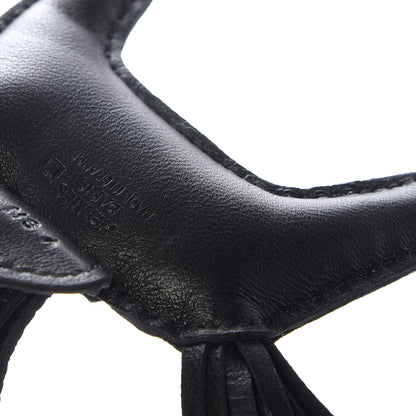 Hermes Milo Lambskin Matte Alligator Touch Grigri Rodeo Horse Bag Charm PM So Black 3 of 4